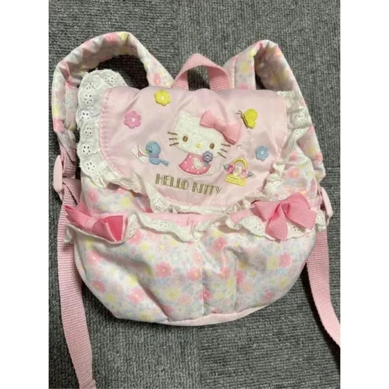 Sanrio Hello Kitty Backpack Cartoon Anime Cute Backpacks Stitch Kids Girl Shoulders Bag Kid Christmas Gift