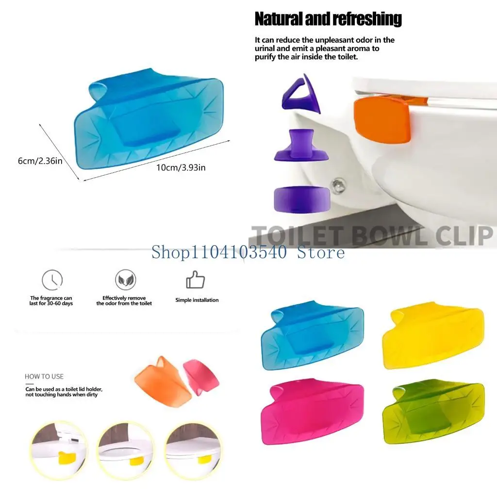 02DC 4pcs Fragrant Toilet Rims Clip Space Saving Toilet Rims Freshener Discreets