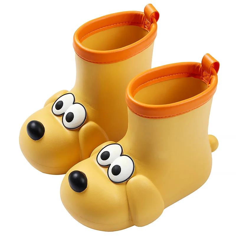 Children Rain Boots 2024 Four Season Cute Cartoon Dog Rain Shoes Waterproof Boys Girls Non-Slip EVA Shoes Baby Boots