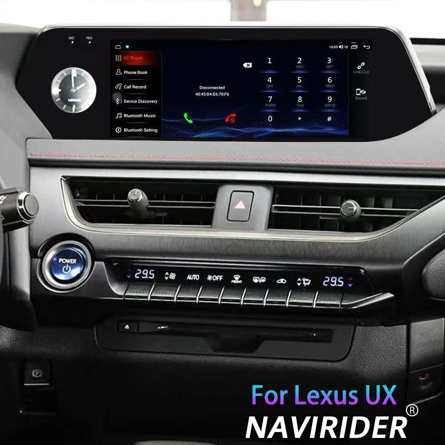 Navirider Car Radio Head Unit For Lexus UX250H UX260h 2019 10.25INCH 256GB Navi Bluetooth Android 14 Qled Screen Carplay Stereo