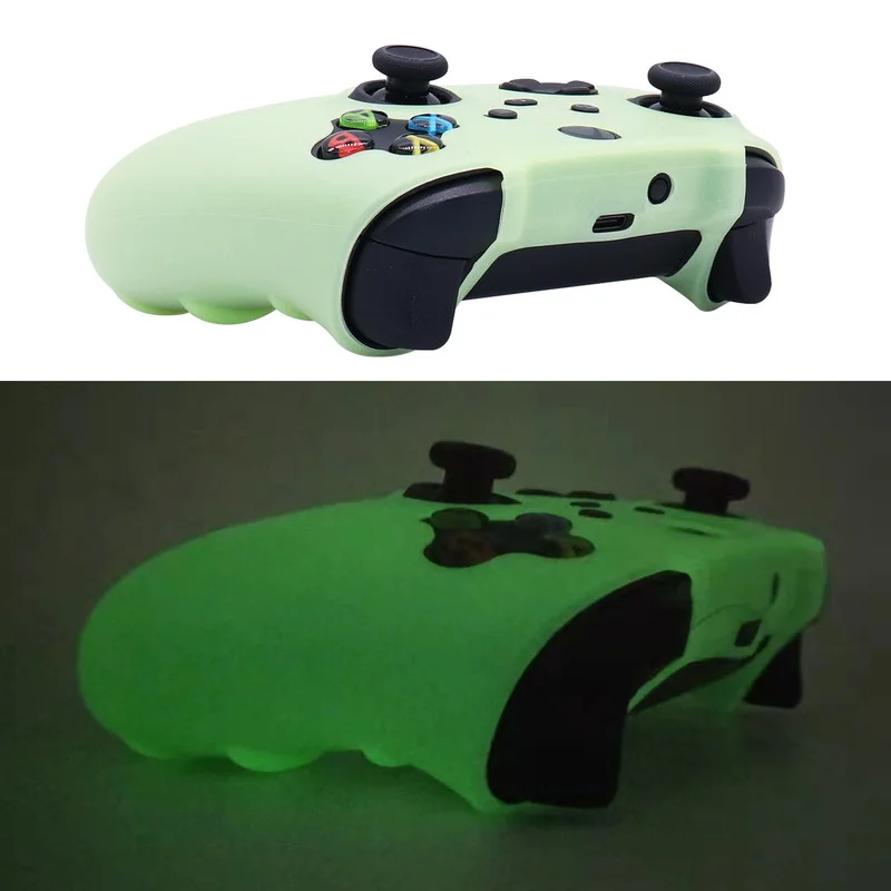 Luminous Glow in Dark Soft Silicone Case For Xbox Series S Gamepad Joystick Game Control Cover For Xbox Series X Controller Skin