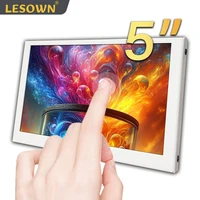 LESOWN-Monitor de pantalla pequeña para ordenador portátil, pantalla extendida alimentada por USB, HDMI, alta definición, 800x480, 5 pulgadas, IPS Touch