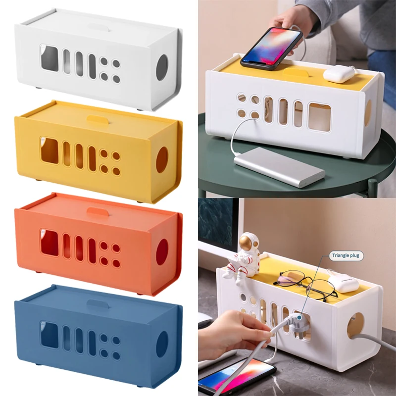 

1PC Cable Storage Box Space Saving Power Cord Wire Organizer Power Board Cable Management Case for Home Room Safety Network Line