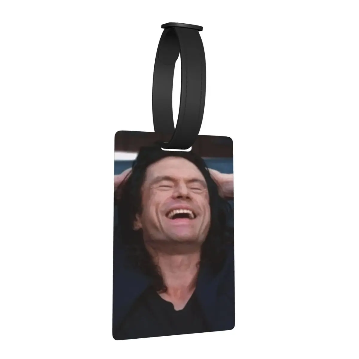 

Tommy Wiseau Luggage Tags Suitcase Accessories Travel Fashion Baggage Boarding Tag Label Holder ID Name Address