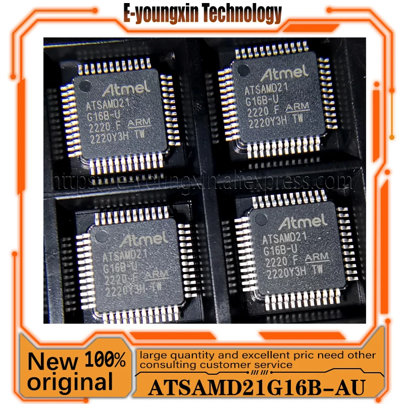 ATSAMD20G17A-AU ATSAMD21G16B-AU ATSAMD20G18A-AU ATSAMD21G17A-AU ATSAMD21G18A-AU Microcontrolador TQFP-48 IC Chip