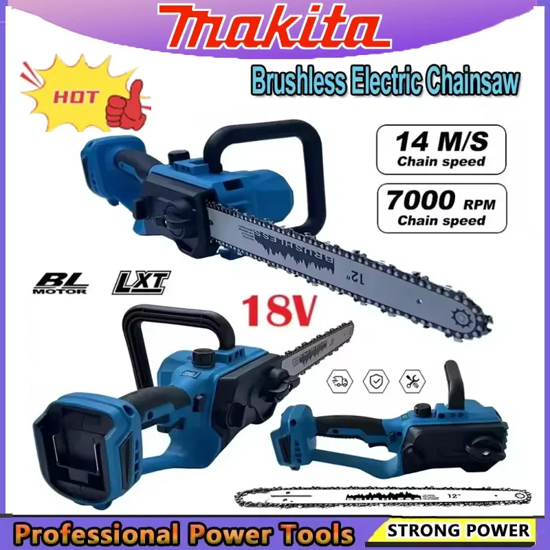 

Makita Chainsaw Brushless 12 Inch with Auto Oiler Cordless Electric Saw for Tree Cutting & Logging Wood Cutting