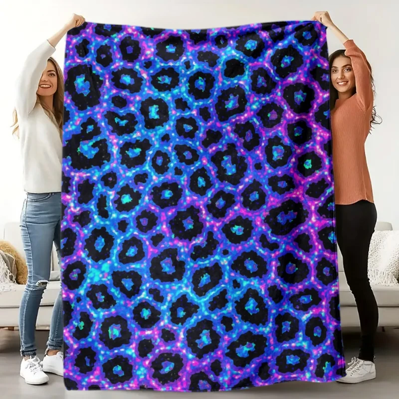 African Wildlife Leopard Zebra Patchwork Throw Blanket,Warm Sofa,Bed Lap Cover,Travel Wrap,Birthday Festival Household Gifts