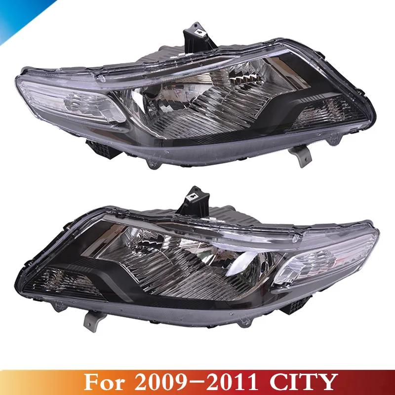 

Kamshing 1Pair For Honda CITY GM2 GM3 2009 2010 2011 Front Headlamp Headlight Head Light Lamp 33100-TM0-H01 33150-TM0-H01