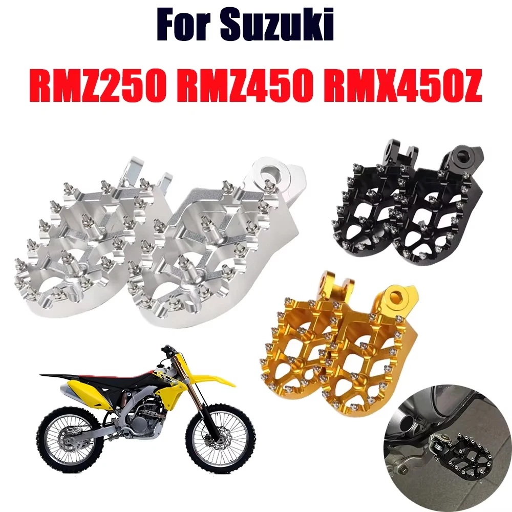 

For Suzuki RMZ250 RMZ450 RMX450Z RM-Z RMZ 250 RMZ 450 RMX 450Z Motorcycle Footrest Footpeg Foot Pegs Foot Rests Pedals Non-Slip