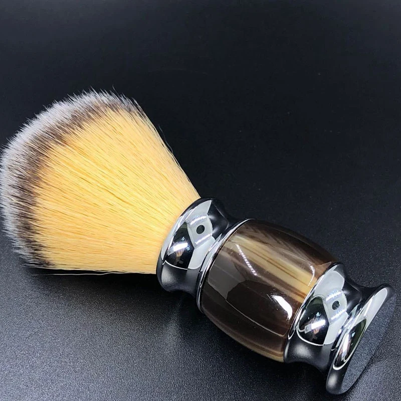 Synthetic Shaving Brush Durable Resin Handle Travel Brush,Lathering Well With Shaving Soap Cream For Men Wet Shave