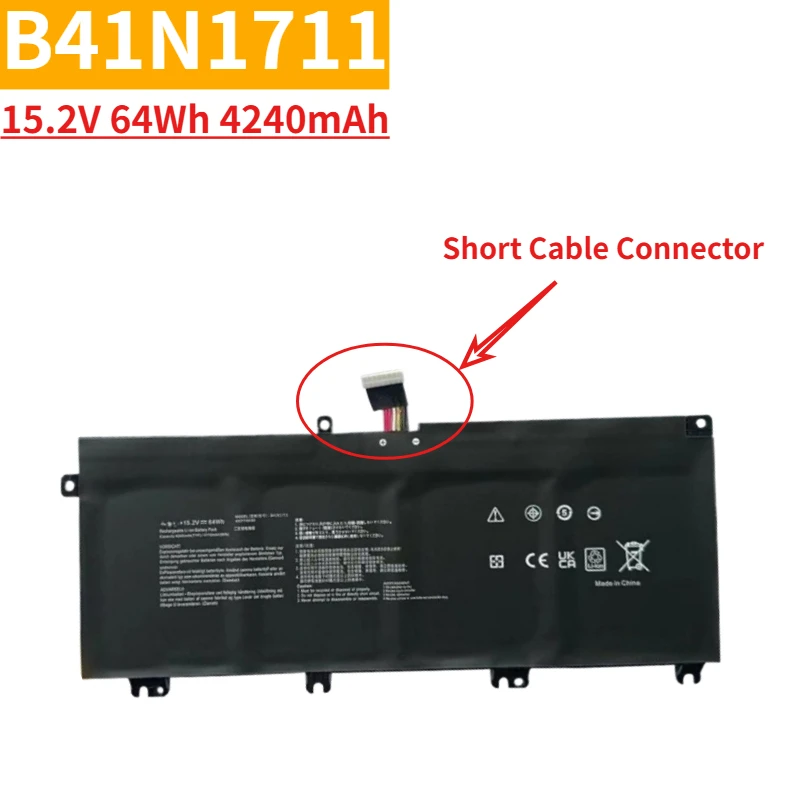 High Quality B41N1711 Laptop Battery 15.2V 64Wh 4240mAh for Asus STRIX FX503VD GL703GE GL703VM ZX63VM GL503GE GL703VD Brand New