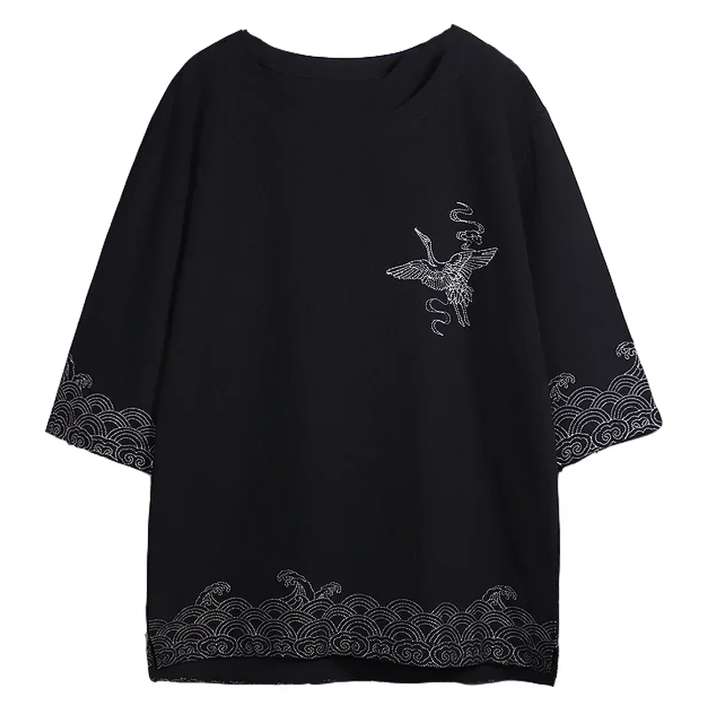 Blusa tradicional chinesa de quimono para homem, Kung Fu, vestido chinês Tab, Cheongsam, camiseta oriental vintage, camisetas e blusas, cabo quimono