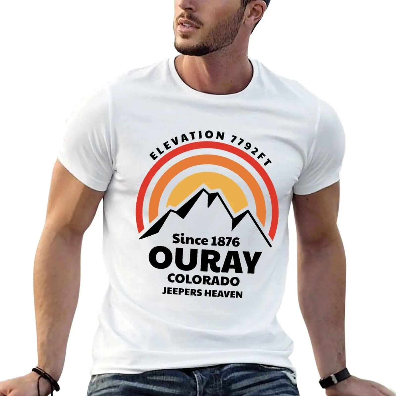 

Ouray Colorado, Jeeper's Heaven T-Shirt t shirt man cotton t shirt man casual T-Shirt