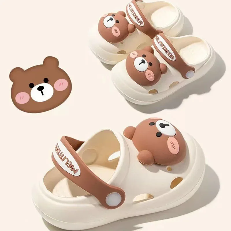 

Summer New Children's Shoes Cold Slippers Indoor Non -slip and Soft Bottom Comfort Cute Baby Hole Shoes Boys Girls Home Slippers