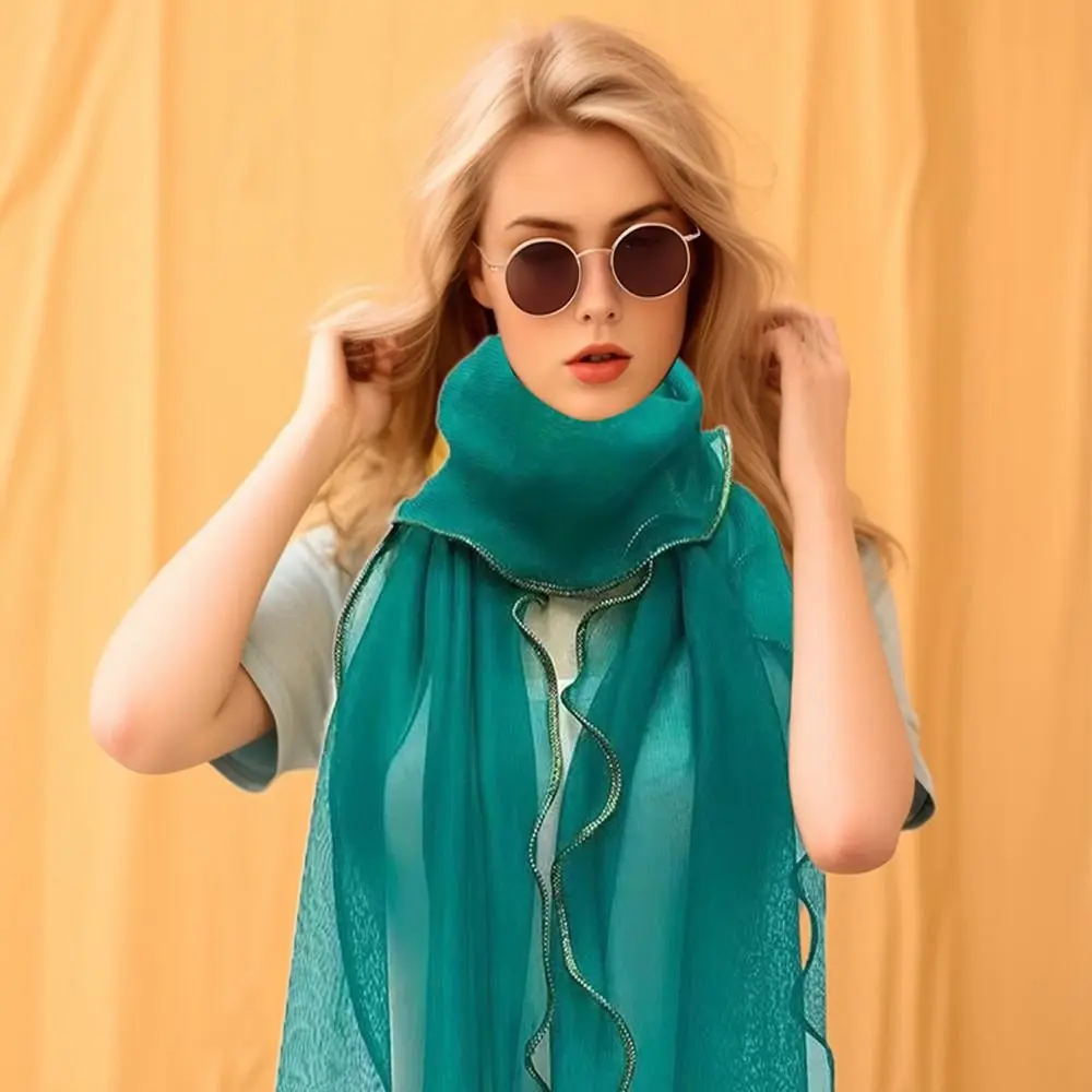 

Модные женские шарфы, шаль, летняя шаль с кондиционером, шейный платок, повязки на голову, шарф-хиджаб, аксессуары для одежды