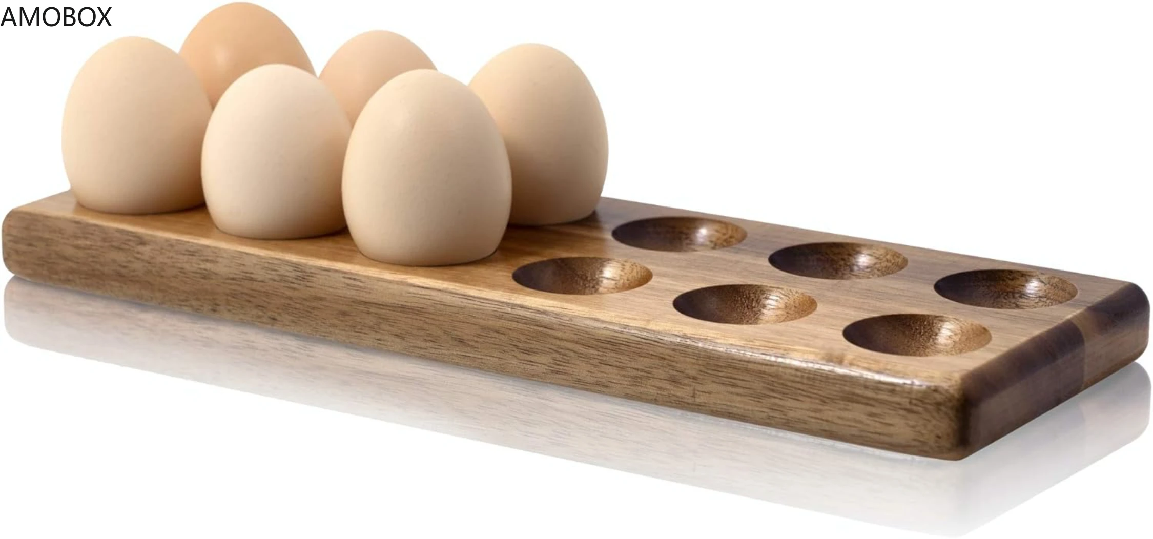 AMOBOX-Egg Holder and Tray as Fresh Egg Holder, Countertop or Egg Holder,Camping or Chicken Coop,Egg Plate for deviled,Anti-roll