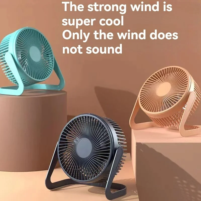 Mini ventilatore da tavolo portatile muto USB piccolo pieghevole Threeblock velocità del vento gradi angolo regolabile dormitorio femminile