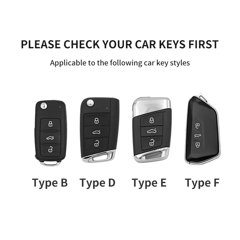 Car Flip Key Case Cover For VW Volkswagen Golf 7 MK7 Tiguan MK2 For Seat Ateca Leon FR 2 Ibiza Skoda Octavia Leather Keychain