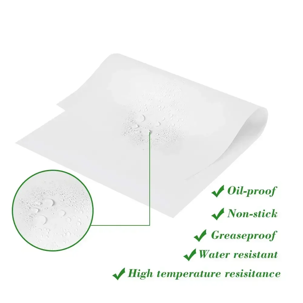 5M /10M Parchment Paper Baking Sheets Non-Stick Cutable Baking Liners for Oven Air Fryer Grilling Mat Steaming Bread Cookies view 5