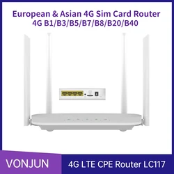 LC117-enrutador inalámbrico de tarjeta SIM 4G, punto de acceso móvil CAT4, módem CPE MOD