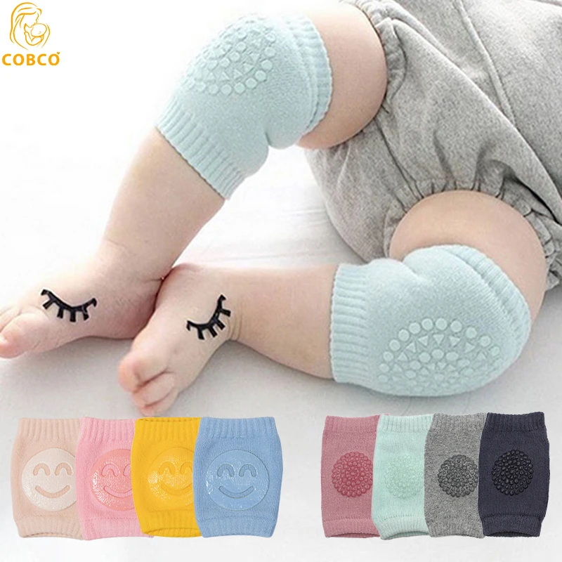 Kids Non Slip Crawling Elbow Infants Toddlers Baby Accessories Smile Knee Pads Protector Safety Kneepad Leg Warmer Girls Boys