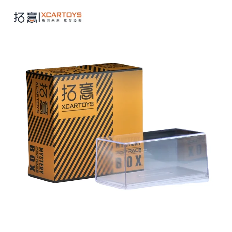 XCARTOYS POPRACE Blind box car + transparent display box alloy car model, children's collection, holiday gifts for children.