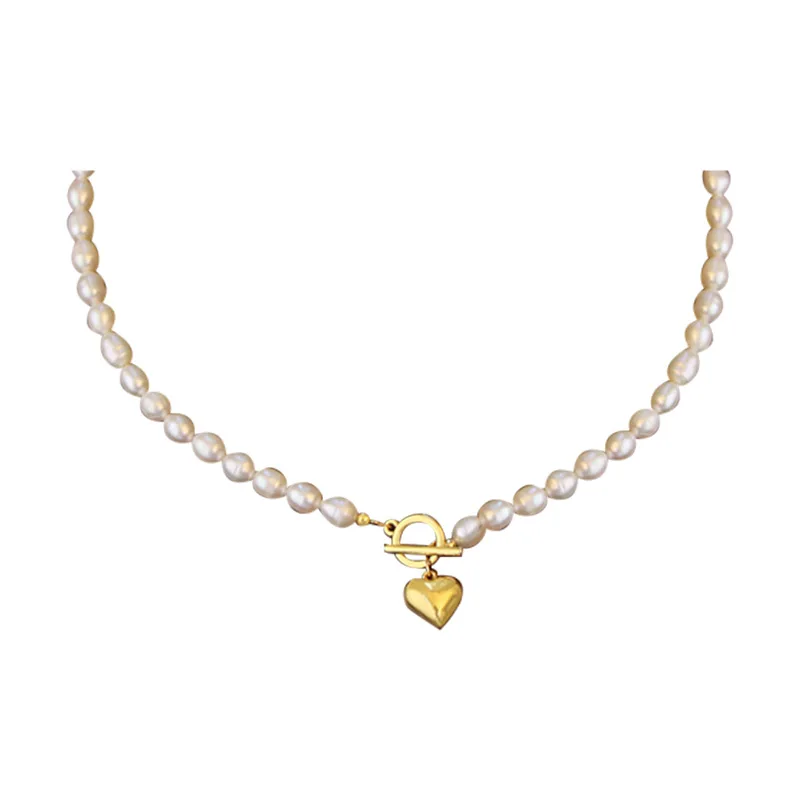 Romantisches Liebesherz, 100 % natürliche Süßwasserperle, 14 Karat Gold gefüllt, Damen-Anhänger, Halskette, Schmuck, Hochzeitsgeschenke, kein Verblassen – Detail 6