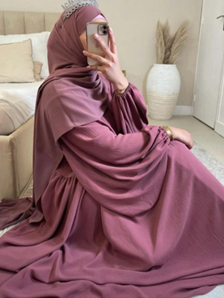 New Morocco Muslim Women Dress Modest Eid Ramadan Abaya Islamic Turkey Dubai party Long Dress Musulman Prayer Dresses robe 2022