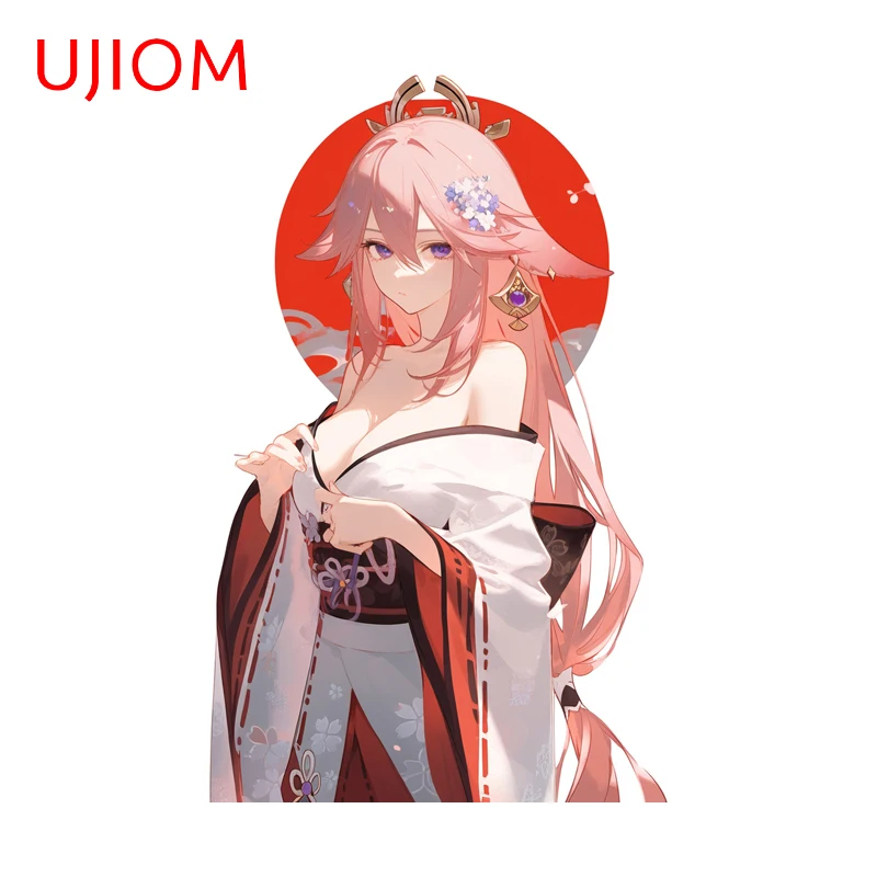 UJIOM Genshin Impact Fashion Yae Miko Wall Sticker Personality Attractive Portable Decal Eye Catching Decoration Chambre