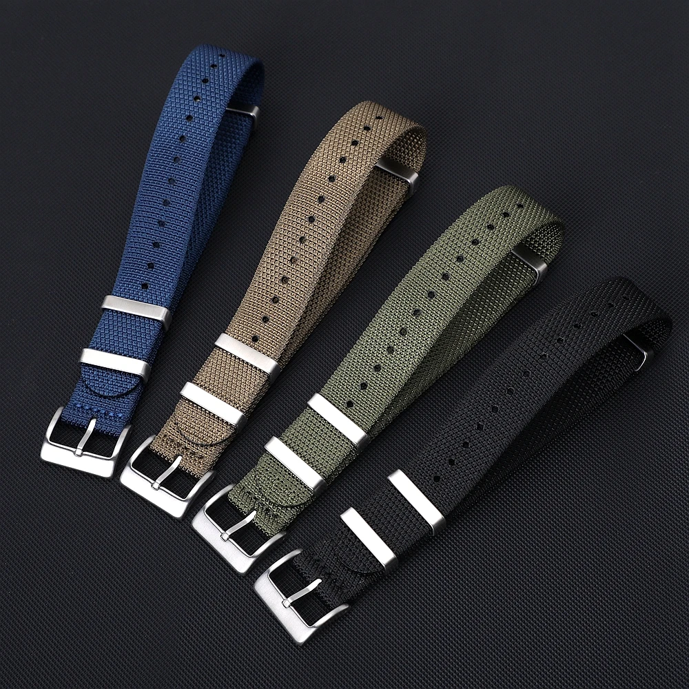 Durable Nylon Watch Strap 20mm 22mm Fabric Sport Watchband Braided Nylon Watch Band Wristband Belt