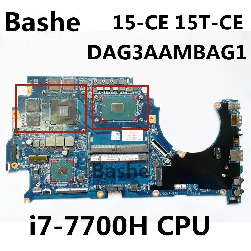 For HP   Laptop motherboard 15-CE  15T-CE , plate numberDAG3AAMBAG1, i7-7700U, CPU,GTX1050 4GB RAM 100%