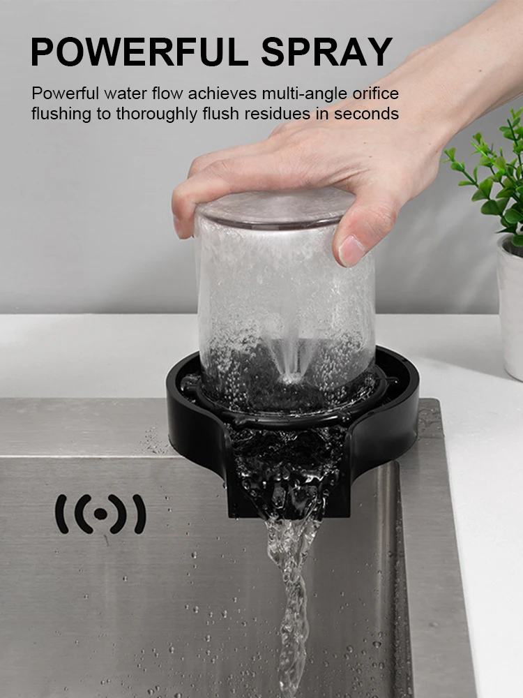 Sink Automatic Cup Washer High-Pressure Faucet Glass Quick Rinser For Home KTV Restaurant Cafe Bar Kitchen Tool & Gadget Baby