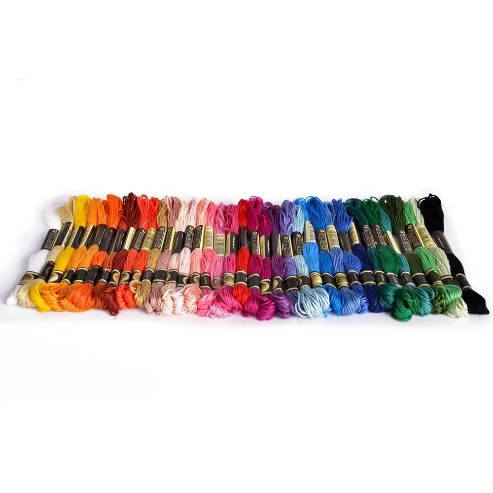 Cotton Floss Cross Stitch Embroidery Thread, Double Mercerized, Singed Rose to Me, Top 35, New, DM * C Colors, 6 Strands