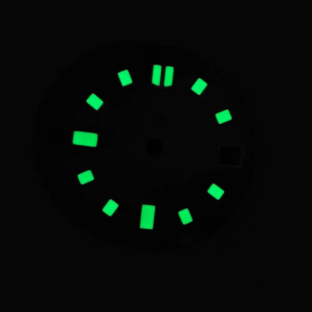 28.5MM DIAL STERILE LITERAL SINGLE DATE FOR NH35/4R calibre multi-coloured green luminescence