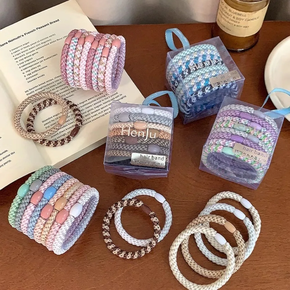 8Pcs/Set New Korean Style Hair Rope Set Cute Colorful Hair Tie Basic Rubber Band Hair Scrunchies Girl