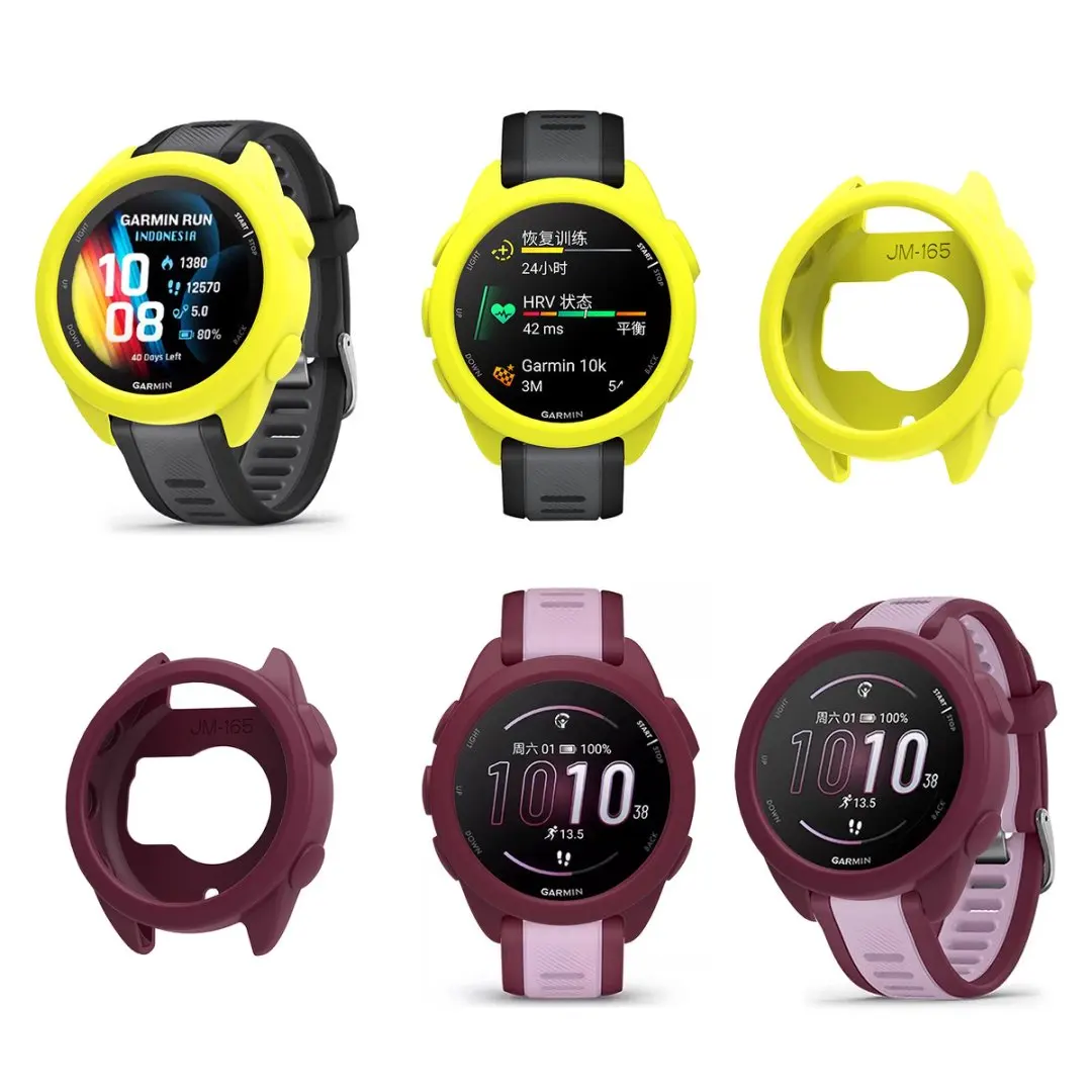 Funda protectora de silicona suave para Garmin Forerunner 165, carcasa protectora, parachoques, antiarañazos, a prueba de golpes