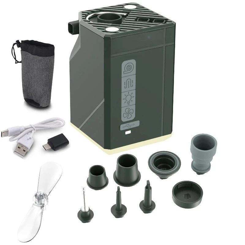 

Camping Equipment Electric Portable Mini Wireless Air Pump with Light Emitting Diode for Air Mattress