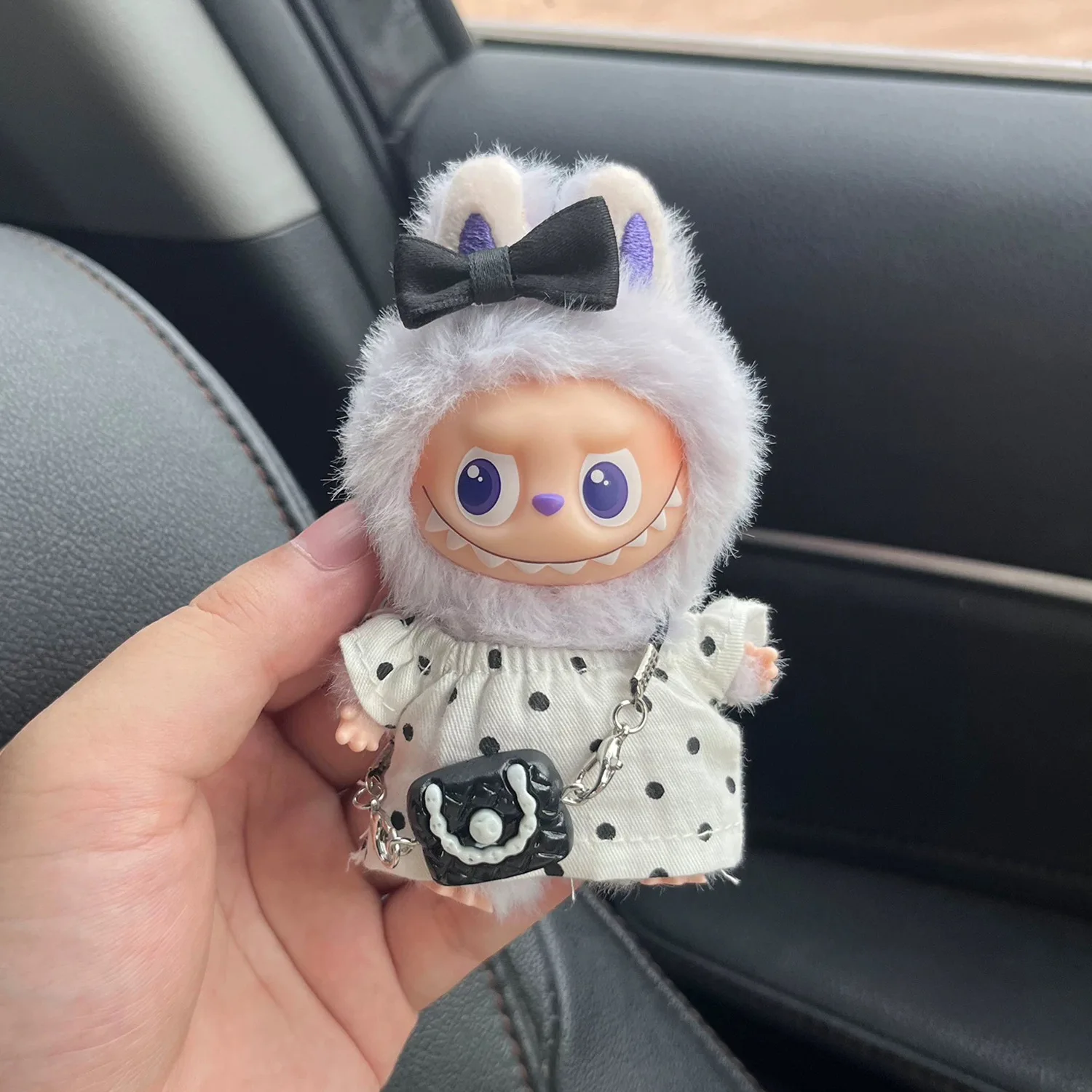 

4th Gen Mini Labubu Heart Code Series Multi-Color Cute Polka Dot & Floral Print Dress Accessories for 10cm Vinyl Doll Clothes