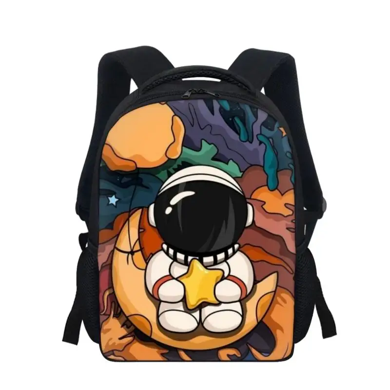 

Unisex Backpacks for School,Astronaut Print Backpack Multi-function School Bag for Elementary School Bags with Mesh Side Pockets
