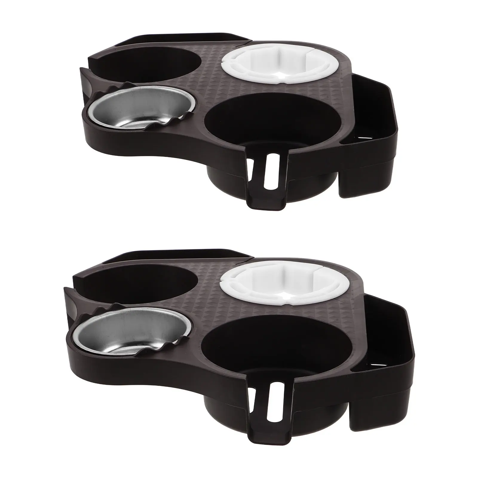2 Pack Chess and Card Table Tea Rack Cup Holder Cigarette Ashtray Brown Beverage Organizer
