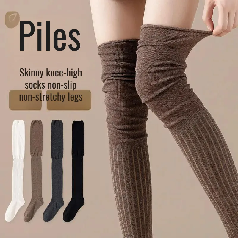 

Women's Long Socks Tall Women's Socks Knee High Stacked Socks Thin Women's Long Socks