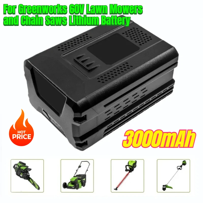 

3000mAh For Greenworks 60V Lawn Mowers and Chain Saws Lithium Battery