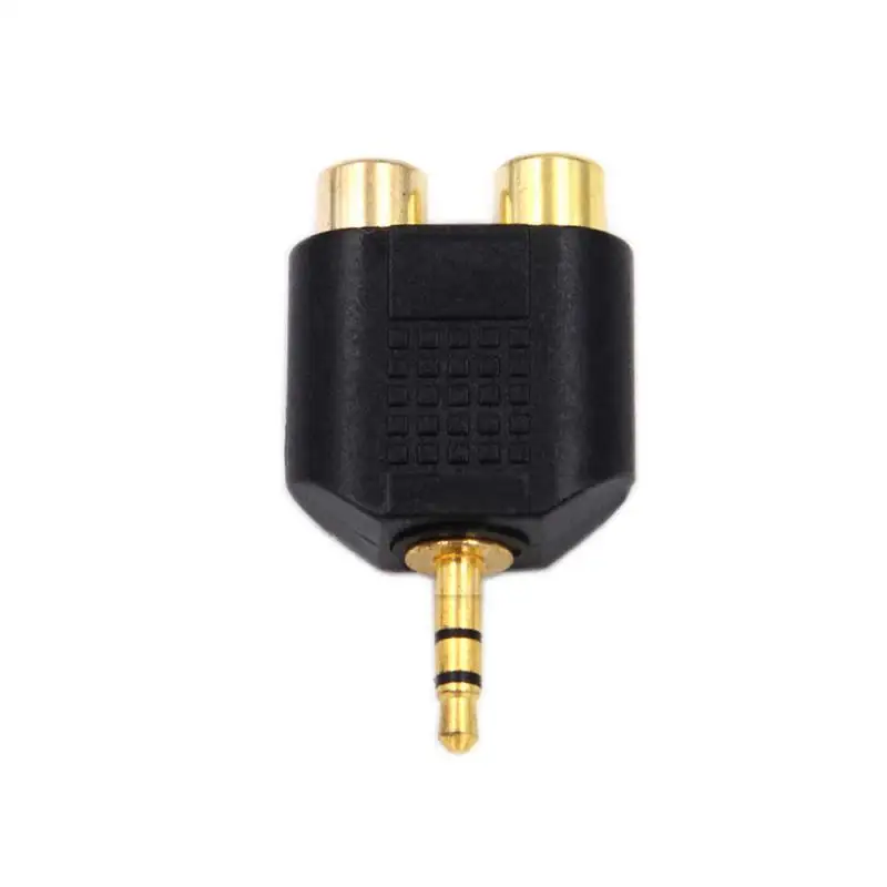 3.5mm Stereo M/F Male Jack Out Plug To 2 RCA Female Splitter Adapter Connector Stereo Male To 2X RCA Female Adapter