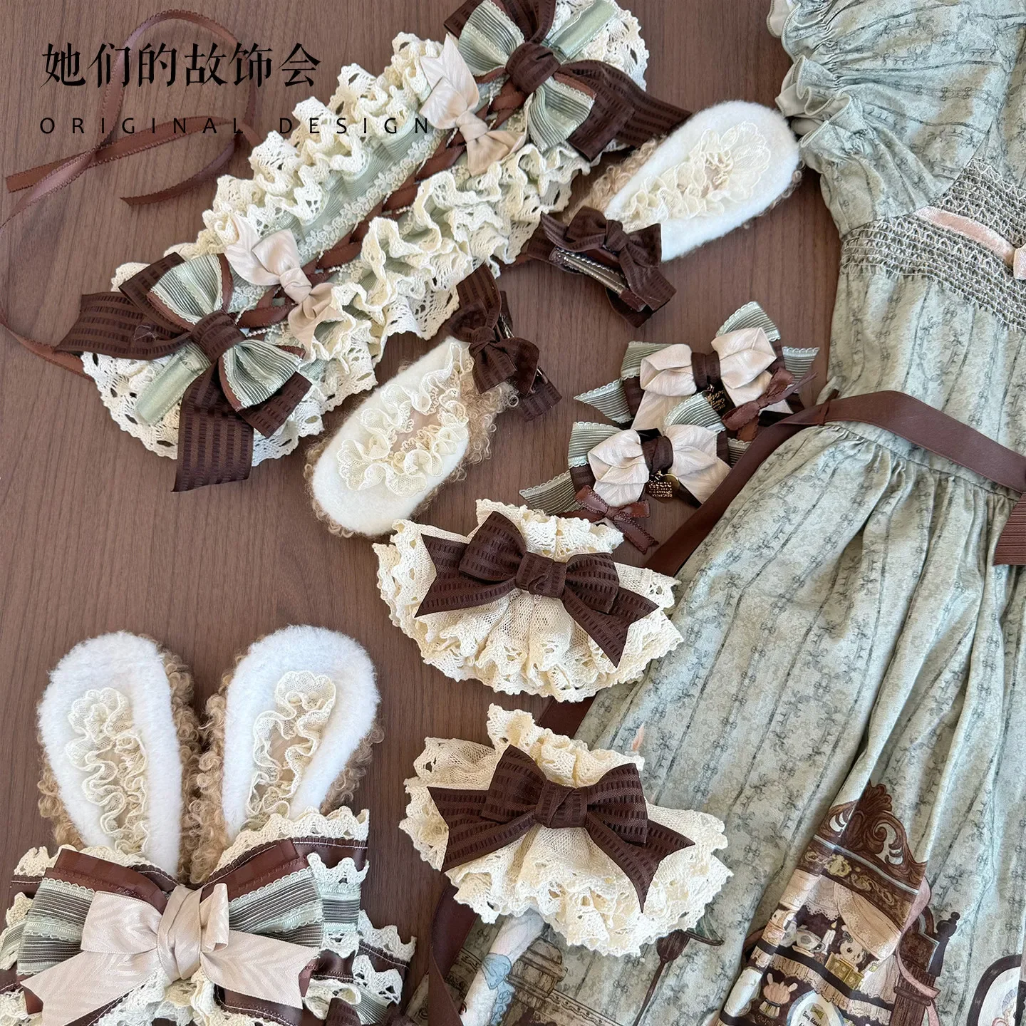 Rabbit Headband KC Hairpin Hand Sleeves Handmade Small Matcha Lolita Lop Top Hat