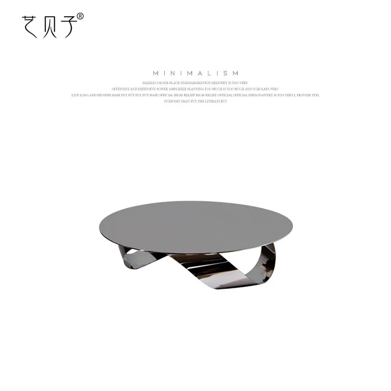 

Yibeizi Modern Simple Stainless Steel Mirror Storage Round Tray Model Room Soft Decoration Jewelry Light Luxury Ornament