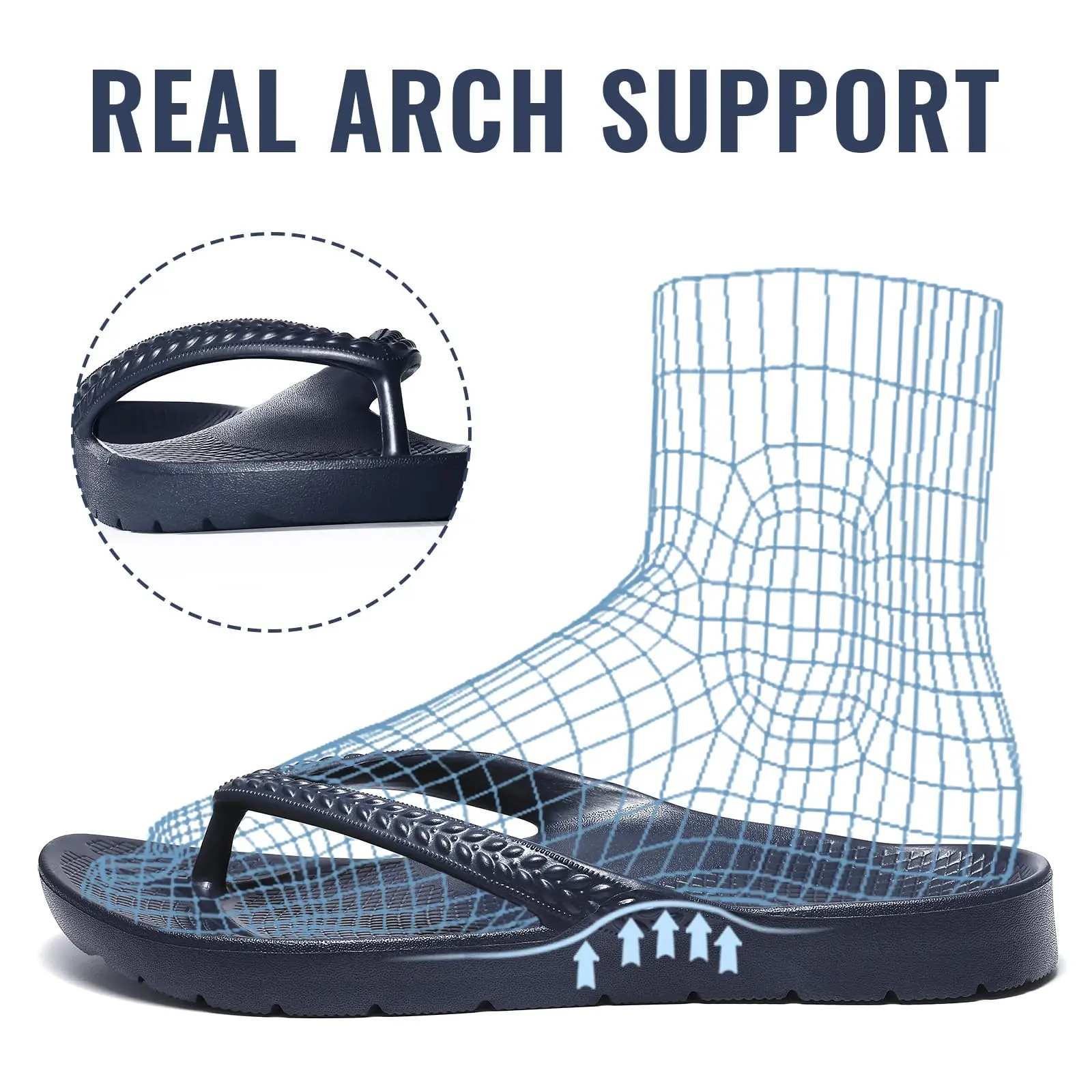 Comwarm Chanclas Ortopédicas Para Mujer, Sandalias De Playa Para Alivio De La Fascitis Plantar, Zapatillas Ligeras Para Baño Con Soporte De Arco_voghion.com