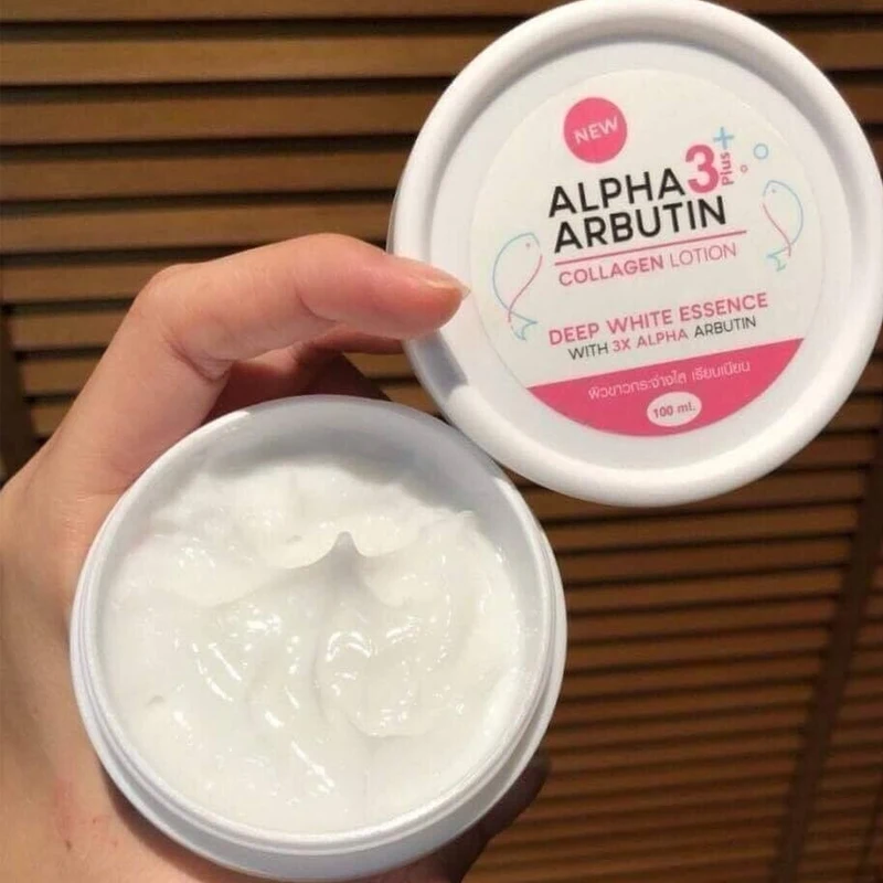 Alpha Arbutin 3 Plus Kollagen-Bleaching-Körperlotion-Serum, Hautaufhellung, Aufhellung, reduziert dunkle Flecken, hemmt Melanin, Aknenarben