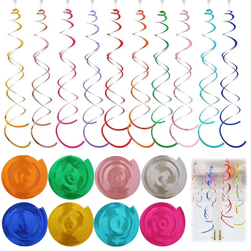 6 unids/pack decoraciones de remolino colgantes adorno de serpentinas para colgar en el techo perfecto para bodas cumpleaños celebración decoración TMZ