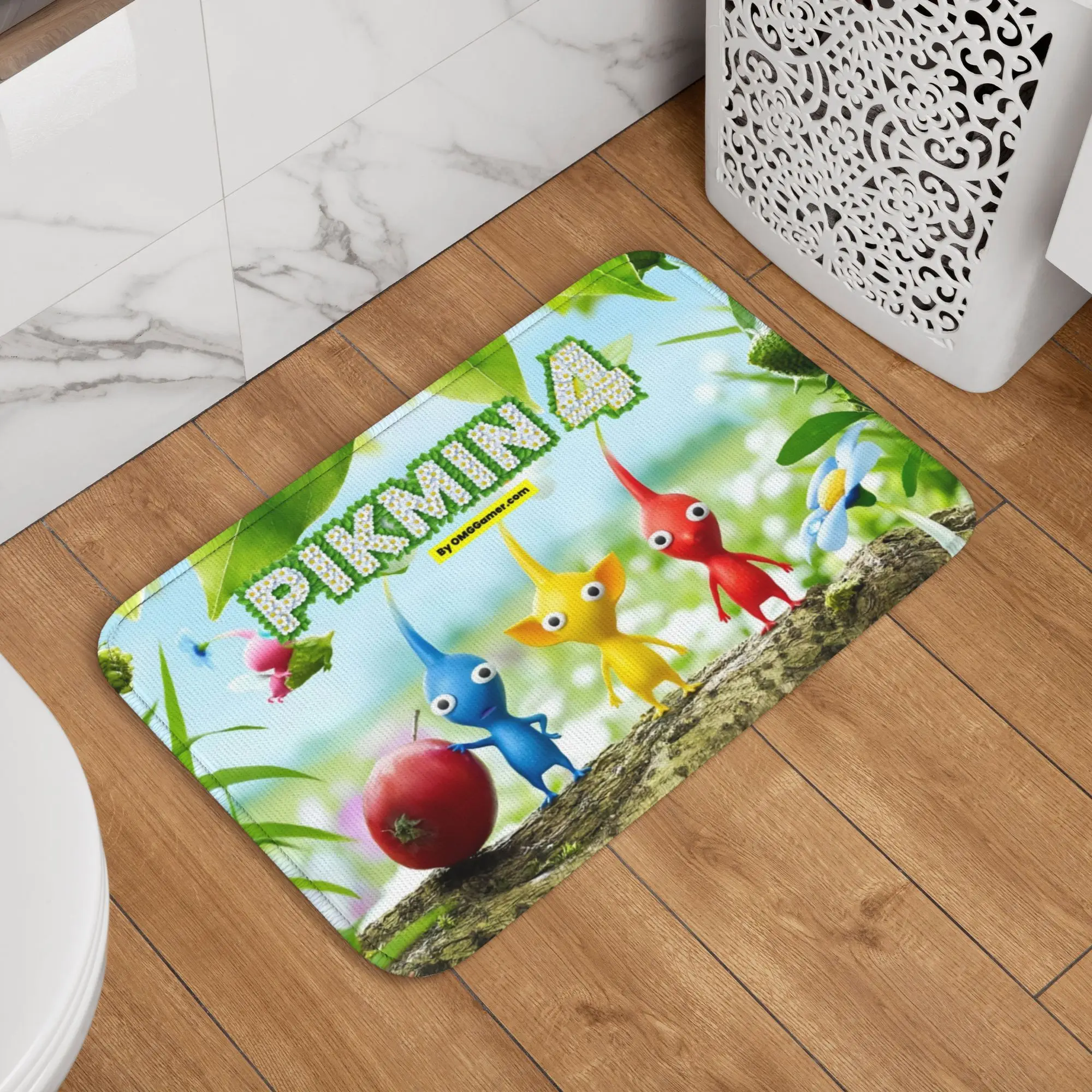 Game Pikmin'ed 4 Cartoon Front Floor Door Entrance Mat Indoor Pikmins Strategic Video Kitchen Bath Doormat Toilet Carpet Rug