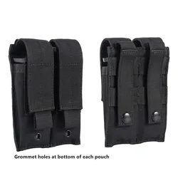 New Molle Double Pistol Mag Pouch Single Double Stack Magazine for 9mm/.40 Calibers Gl 17 S&W M&P Sig 226 / 229 1911